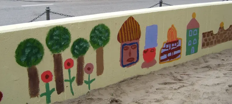Foto Wand an der Neutorschule