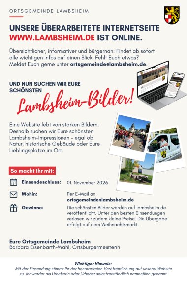 Fotowettbewerb und Bürgerbus 2027 - Fotowettbewerb Website Lambsheim.de Fotowettbewerb lambsheim.de