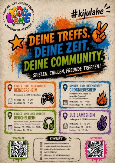 Flyer Kinder- und Jugendtreffs Lambsheim-Hessheim